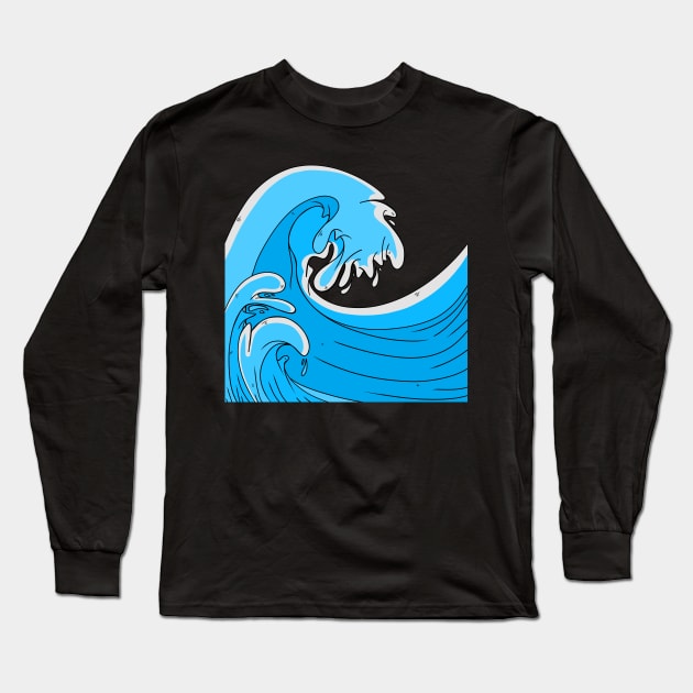 A splash of waves Long Sleeve T-Shirt by Swadeillustrations